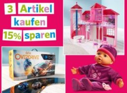 Galeria Kaufhof: 15 Prozent Spielwaren-Rabatt bei Bestellung von drei Artikeln