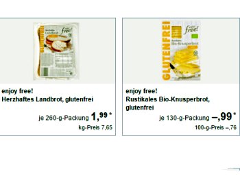 Aldi-Süd: Glutenfrei-Spezial mit vier Aktionsartikeln ab kommenden Montag