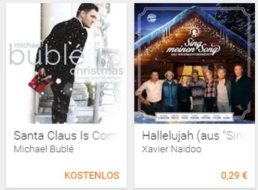 Google Play: 19 Weihnachtslieder für 29 Cent, eines gratis