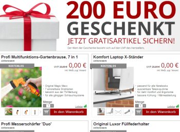 Druckerzubehoer.de: Gratis-Aktion mit Gartenbrausen und Laptop-Ständern