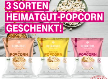 Gratis: Drei Tüten Bio-Popcorn für Telekom-Kunden frei Haus
