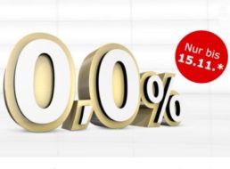 Gratis: Kredit über 1000 Euro mit 0 Prozent Zinsen und 3 Jahren Laufzeit