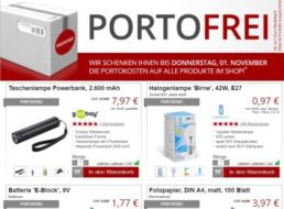 Druckerzubehoer.de: Gratis-Versand ab 5 Euro Warenwert bis Donnerstag abend
