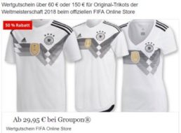 Groupon: 30 bis 50 Euro Rabatt im Fifa-Store zur WM 2018