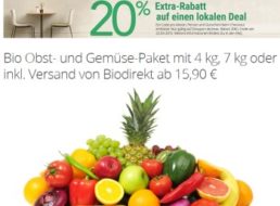 Groupon: 20 Prozent Rabatt auf lokale Deals nur heute