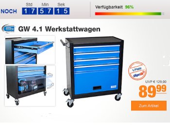 Plus: Güde GW 4.1 Werkstattwagen mit 17 Euro Preisvorteil für 82,79 Euro