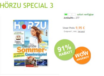 Hörzu: Jahresabo zum Direktpreis von 9,95 Euro