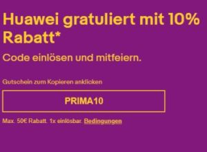 Hauwei: 10 Prozent Extra-Rabatt bei Ebay 