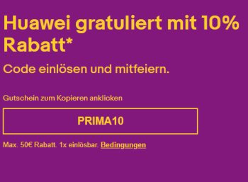 Hauwei: 10 Prozent Extra-Rabatt bei Ebay