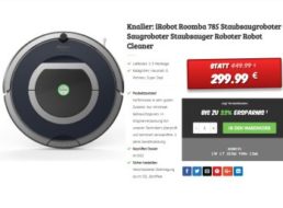 Dealclub: Staubsauger-Roboter iRobot Roomba 785 als Vorführware für 299,99 Euro
