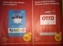 Penny: Guthabenkarten für Jako-O und Otto mit 10 Prozent Rabatt
