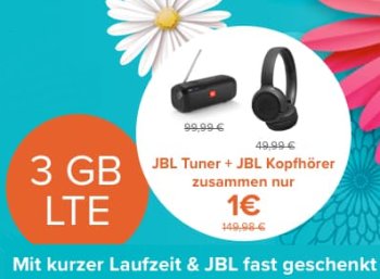 Knaller: JBL-Produkte im Wert von 132 Euro zum Handyvertrag für 88,93 Euro