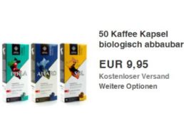 Ebay: 50 biologisch abbaubare Kapseln (Nespresso-kompatibel) für 9,99 Euro
