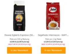 Kaffeevorteil: 3 Kilo Kaffeebohnen unter 30 Euro frei Haus