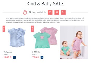 Tchibo: Sale-Artikel für Kinder und Babys nochmals 15 Prozent billiger