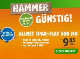 Klarmobil: Allnet-Flat mit Internet-Flat (500 MByte) im D-Netz für 9,85 Euro