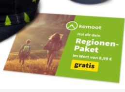 Gratis: Regionenpaket für Outdoor-App "komoot" im Wert von 8,99 Euro