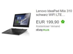 Ebay: Lenovo IdeaPad Miix 310 mit LTE für 199,90 Euro frei Haus