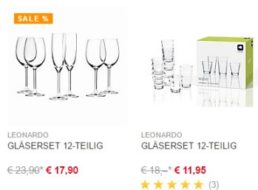 XXXL-Shop: Leonardo-Gläserset für 11,95 Euro