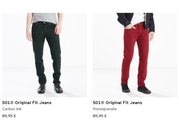 Levis: 48 Prozent Rabatt auf alle Jeans bis Sonntag abend