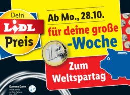 Lidl: Ein-Euro-Woche zum Weltspartag mit zahlreichen Artikeln