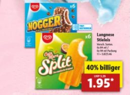 Lidl: Markeneis (Magnum, Nogger & Co.) zum Minipreis bis Samstag