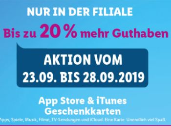 Lidl: Bis zu 20 Prozent iTunes-Guthaben geschenkt