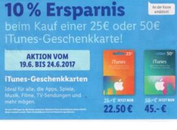 Lidl: Zehn Prozent iTunes-Rabatt in der kommenden Woche