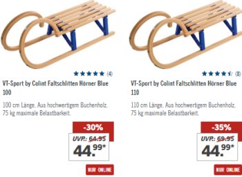Lidl: Schlitten und Zubehör mit Gratis-Versand für eine Woche
