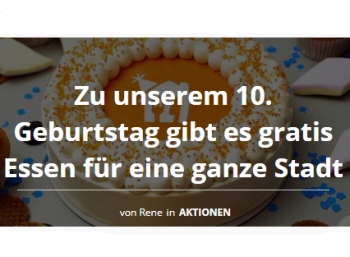 Lieferando: "Gratis-Essen" für eine deutsche Großstadt am 22. Februar 2019