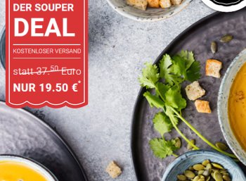 Littlelunch: Zwölf Gläser Bio-Suppen für 19,50 Euro frei Haus