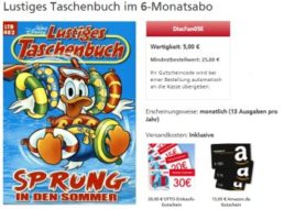 Deutsche Post: Halbjahresabo "Lustiges Taschenbuch" mit Gutschein über 20 Euro