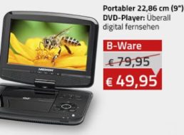 Medion: Portabler DVD-Player mit DVB-T und Auto-Adapter für 55,90 Euro frei Haus