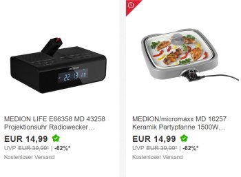 Medion: Sale bei Ebay mit Gratis-Versand und Artikeln ab 7,95 Euro