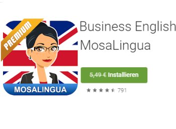 Gratis: App "Mosalingua Business English Premium" für 0 Euro