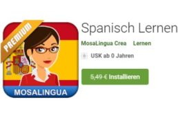 Wieder da: MosaLingua Premium Spanisch für 0 statt 5,49 Euro