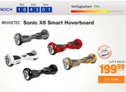 Plus: Ninetec Sonic Hoverboard für 179,99 Euro frei Haus