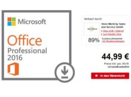 Allyouneed: Microsoft Office Professional 2016 unter 45 Euro frei Haus