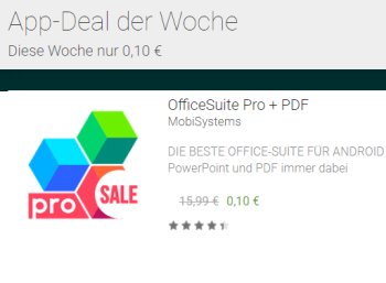 Google Play: "OfficeSuite Pro & PDF" für 10 Cent statt 15,99 Euro