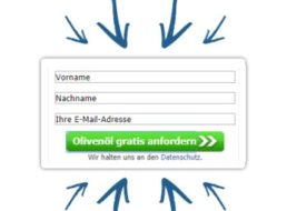 Gratis: Olivenöl-Probe zum Nulltarif frei Haus