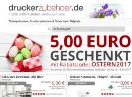 Druckerzubehoer.de: 5 Euro Rabatt ab 20 Euro Warenwert