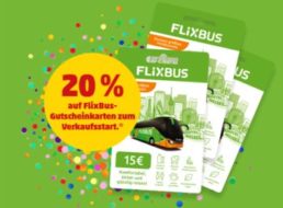 Penny: Flixbus-Guthabenkarten mit 20 Prozent Extra-Rabatt