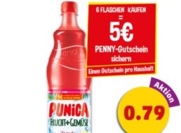 Penny: Gutschein über 5 Euro beim Kauf von Punica-Flaschen für 4,74 Euro