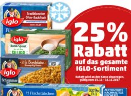 Penny: 25 Prozent Iglo-Rabatt bis kommenden Samstag