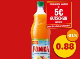 Penny: Punica zum Literpreis von 3,7 Cent dank Cashback-Aktion