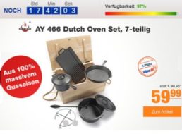 Plus: Duch-Oven-Set aus Gusseisen zum Bestpreis von 59,99 Euro frei Haus