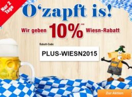 Plus: 10 Prozent Rabatt auch auf bereits reduzierte Ware und Weinpakete