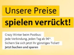 Postbus: "Crazy Winter" mit Deutschlandfahrten ab fünf Euro