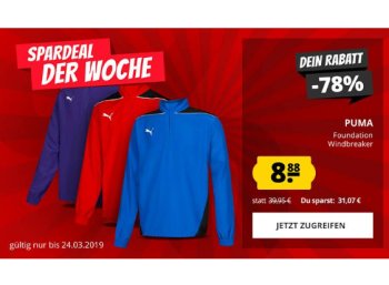 Puma: Windjacke für 8,88 Euro plus Versand