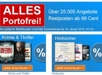 Terrashop: Sale mit Hörbüchern, MP3-CDs und Reiseführern ab 99 Cent frei Haus